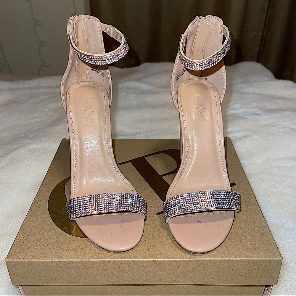 WORN ONCE Charlotte Russe Almie Rhinestone Heels